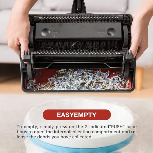 Yocada Carpet Sweeper Cleaner for Home Office Low Carpets Rugs Undercoat Carpets Pet Hair Dust Scraps Paper Small