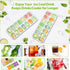 DOQAUS Ice Cube Trays 4 Pack, 56 pcs Silicone Ice Cubes Maker with Spill-Resistant Lid, Easy Release & Pop Out, LFGB