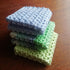 LarisaKnits Set 3 Cotton Pastel Dish Rags Crochet Reusable Washcloth Knitted Volume Kitchen Dish Cloth Absorbente