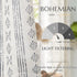 jinchan 84 Inch 2 Boho Stripe Curtains for Living Room Farmhouse Linen Curtains Length Panels for Bedroom Geometric