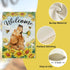 Welcome Spring Summer Golden Retriever Dog Garden Flag, Pet Sunflowers Bee Decorations, 12x18 Double Sided