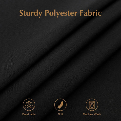 2 Pack 36X36 Inch Small Square Table Cloth Black Washable Fabric Tablecloth Polyester Solid Table Cover for Night Stand