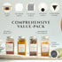24 Pack Set, 4oz FINESSY Glass Spice Jars with Labels with Metal Lids and Shakers Small Empty Air Tight Spice