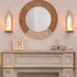 Set 2 Farmhouse Mirror Wall Candle Sconces of - Shabby Chic Decor Rustic Candle Holder French for Bathroom Living Room