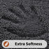 Yimobra Luxury Dark Gray Shaggy Toilet Bath Mat U-Shaped Contour Rugs, 24.4 x 20.4 Inches, Soft, Non-Slip,