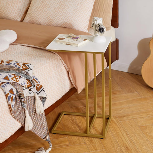 16x12x25 inch YD-TM051WG Aibiju Small Side Tables C Shaped, End Table, Small Table Stand for Living Room Bedroom