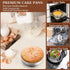 P&P CHEF 6 Inch Cake Pans Set of 4, Round Baking Pan, Stainless Steel Layer Cake Pans, Dishwasher Safe
