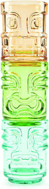 True Zoo Tiki Shot Glasses Set of 3 - Stackable Tropical Glassware, Holds 2 Ounces, Multicolor