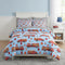 Nesker 5 Pcs Comforter Set Twin Size, Red Fire Engine Bedding for