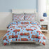 Nesker 5 Pcs Comforter Set Twin Size, Red Fire Engine Bedding for