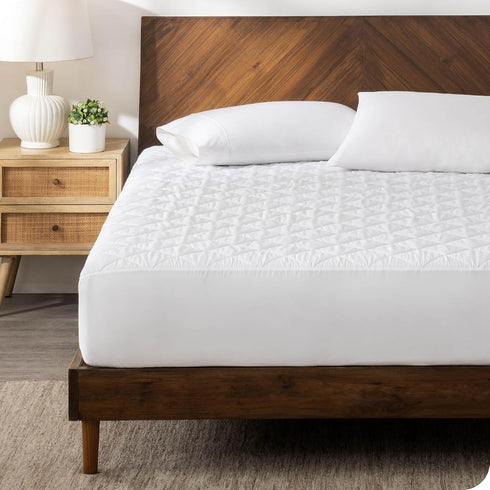 Bare Home Waterproof Quilted Mattress Pad (Twin), Cooling Mattress Topper, Protects Against Spills, Washable, Fitted