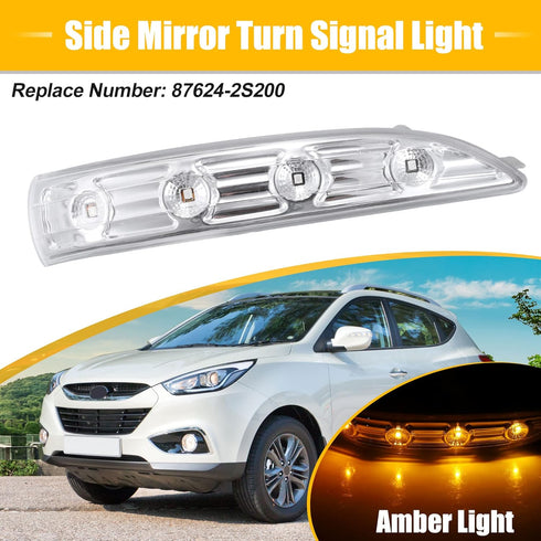 X AUTOHAUX Car LED Front Right Side Mirror Turn Signal Light 87624-2S200 for Hyundai Tucson 2010 2011 2012 2013 for Hyundai Ix35 2010 2011 2012 2013 2014 by X AUTOHAUX