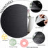 VELIMAX Total Blackout Window Film, Silk Black Decorative Privacy Film, Removable Window Tint 100% Room Darkening
