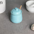 pot,12oz LEETOYI Porcelain Honey Jar with Lid and Honey Dipper,Ceramic Honey (Turquoise)