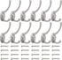 IBosins 12 Pack Silver Coat Hooks, Wall Mounted with 24 Screws, Retro Double Hooks for Coat, Scarf, Bag