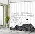 Ambesonne Wording Shower Curtain, Sketchy Mountains Hand Writing Style Letters, Cloth Fabric Bathroom Decor Set with