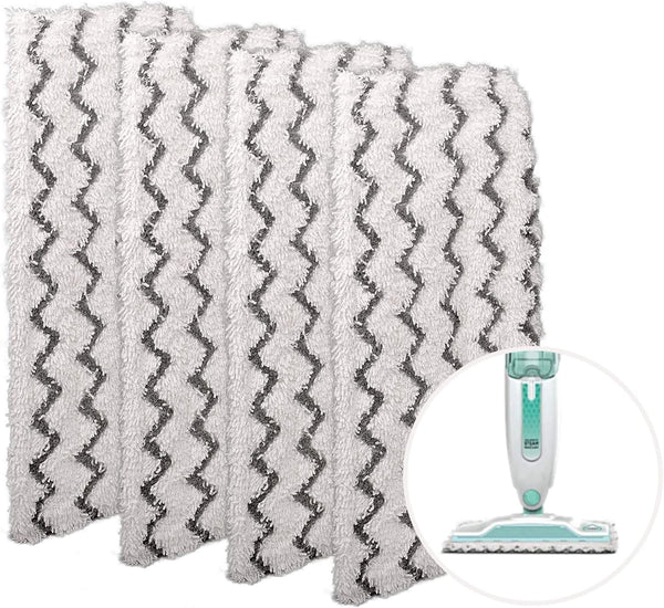 F Flammi 4-Pack Microfiber Mop Pads Refills Compatible with Shark Steam Mop