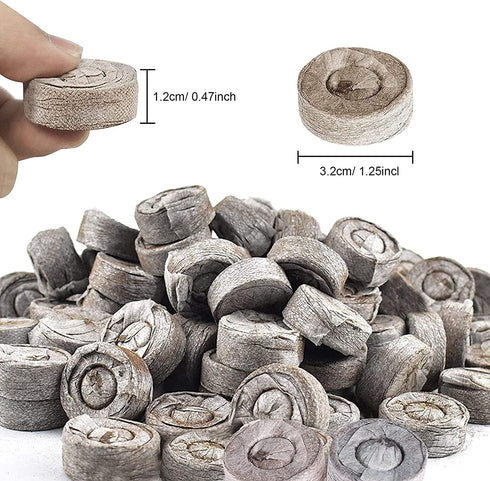 Woohome 150 PCS Peat Pellets Seeding Soil Set, Compressed Peat Block with Plant Labels for Indoor Outdoor Gardening