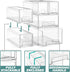 Sorbus Small Clear Stackable Storage Drawers - Plastic Storage Drawers with Handles for Craft, Clothes, Makeup, Bathroom