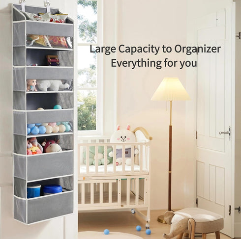 5 50lbs 10 Closet, 1pc) Tiers Over The Door Organizer Hanging - EXTRA THICK & HUGE CAPACITY, Side Mesh Pockets Over The