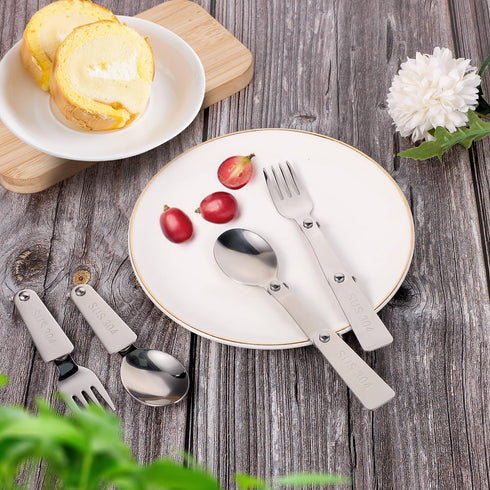 Spoon Fork for THERMOS FUNTAINER Food Jar, Multifunctional Folding Tableware for Travel