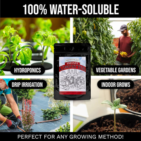 (1 lb) (1, Organic Instant Compost Tea Probiotic Plant Food Bloom Booster & Yield Booster for Hydroponics & All