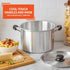 IMUSA USA Silver Aluminum Stock Pot with Lid, 8 Quart, 12 Quart
