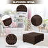 NeColorLife Square Ottoman Cover Jacquard Fabric Slipcover Thick Stretchable Footrest Stool Covers for Square