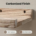 6 5.5inch, 3 Pack Z metnal Mini Floating Shelves, Small Natural Wooden Display Wall Shelf for Picture Ledge, Pawlownia