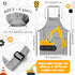 2Pcs Set, R HORSE Kid Apron And Chef Hat Adjustable Excavator Children Kitchen Apron, Dress up Role Play Chef Toy, Kid