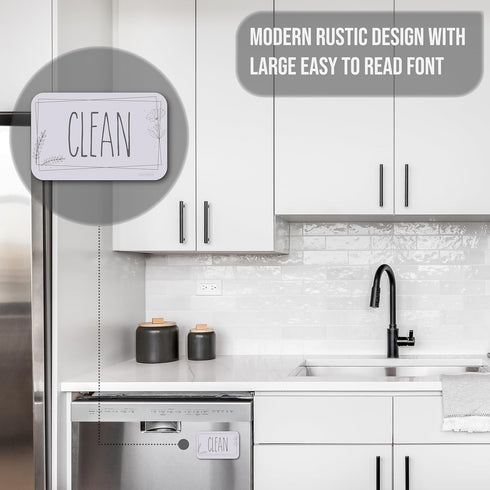 Dishwasher Magnet Clean Dirty Sign, Clean/Dirty Magnetic Signs for Stainless Steel Dishwasher, Lavender
