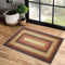 Small Area Rug 2x4 Indoor Non-Slip Entryway Braided Print Rug, Boho Accent Carpet for Living Room, Red