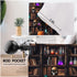 2 Set 28"x36" Worltoldb Vintage Bookshelf Kitchen Curtains Cafe Curtains for Bathroom Dining Room Living Room Pocket