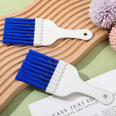 4 Packs Air Conditioner Condenser Cleaning Brush, Small Plastic Whisk Brush for HVAC Coil Cleaning (Blue)