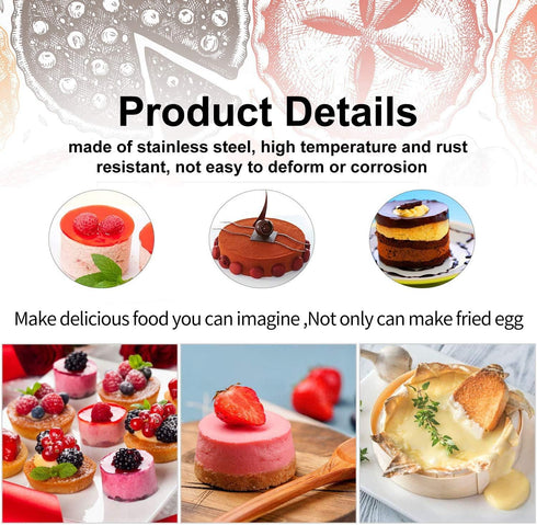 Cookie Cutters Set, 3Pcs Stainless Steel Biscuit Dumpling Cake Pastry Molds for Cooking Baking, Flower Edge
