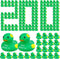 DEEKIN Mental Health Rubber Duck Bulk Green Ribbon Mental Health Awareness Items