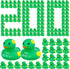 DEEKIN Mental Health Rubber Duck Bulk Green Ribbon Mental Health Awareness Items