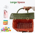 KOLWOVEN Rattan Storage Basket with Lid - Mouse in a Box - Small Doll House - Decorative Hand Woven Shelf Organizer