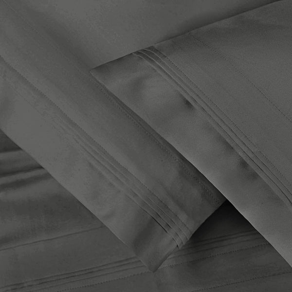 Superior Egyptian Cotton King Pillowcases, 650 Thread Count, 2-Pieces, Grey