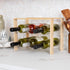 Mind Reader Wine Rack, Kitchen Decor, Countertop Organizer, Apartment Essential, Storage, Acrylic, 14" L x 8" W x 10.5" H, Brown by Mind Reader