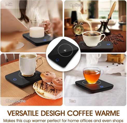 Misby Coffee Mug Warmer with Auto Shut Off, Gravity-Induction for Desk Use, Perfect Gift for Coffee Lovers (Black)