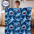Cozy Hammerhead, 40"x50" Shark Blanket Gifts for Kids Boys, Shark Toys Fleece Baby Blankets for Boys Toddlers, Plush