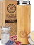 LeafLife 17oz Premium Bamboo Tea Bottle - Insulated Tea Infuser Bottle - Loose Tea Gifts & Accessories