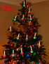Hobbynors 15.5ft 15 Vintage Christmas Bubble Lights - Strand with Nostalgic Bubbling Candles, Warm White Glow & Green