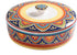 8.9 Inch Bico Tunisian Ceramic Tortilla Warmer, Tortilla Holder with Lid for Taco Bread Pancake for Mexican Night