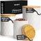 MIAMIO Set of 3 Canister Sets for Kitchen Counter, Ceramic Kitchen Canister