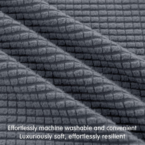 Hokway Stretch Couch Cushion Covers - Sofa Seat Cushion Slipcover Protector, Medium, Gray