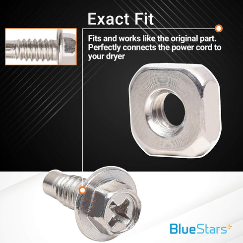BlueStars Ultra Durable 279393 Dryer Terminal Block Screw Kit, Exact Fit for Whirlpool Kenmore Dryers, Pack of 3