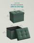 12.2 16.1 12.2 Inches, 286 lb ULSF102C01 SONGMICS Mazie Collection - Small Folding Storage Ottoman, Foot Rest Stool, x