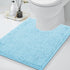 smiry Chenille U-Shaped Toilet Bathroom Rugs, Soft Absorbent Non-Slip Contoured Mats for Bathroom Toilet